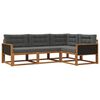 vidaXL Set de canapele de exterior 4 buc. Natural și Antracit
