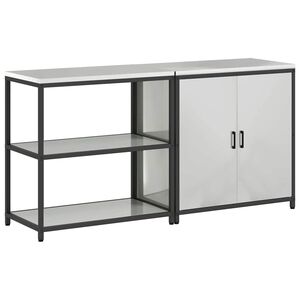 vidaXL Set de depozitare pentru bucătărie HATTEM 2 buc. Argintiu