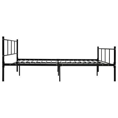 vidaXL Cadru de pat, negru, 120 x 200 cm, metal