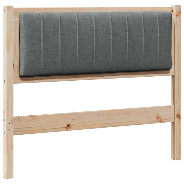 vidaXL Tăblie tapițată cu headboard Maro 100 cm Lemn de pin masiv