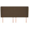vidaXL Tăblie de pat cu aripioare maro &icirc;nchis 183x23x118/128 cm textil