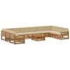vidaXL Seturi de canapele cu pernă 11 pcs Lemn Solid de Acacia