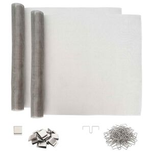vidaXL Capac pentru ax de lumină cu cleme 2 buc. 70 x 130 cm Argintiu