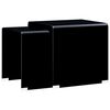 vidaXL Mese cafea suprapuse, 2 buc., negru, 42 x 42 x 41,5 cm, sticlă
