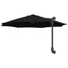 vidaXL Parasol de Grădină Negru 248 x 248 x 148 cm Poliester și oțel