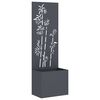 vidaXL Ecran de intimitate pentru grădină Floral Antracit 50 x 150 cm