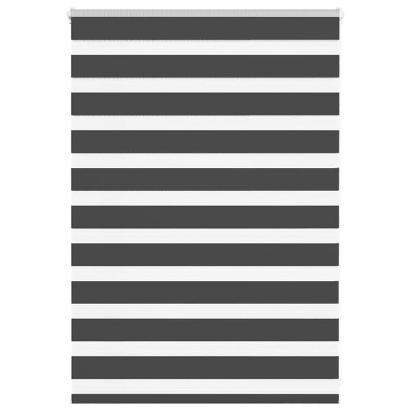 vidaXL Jaluzea tip zebra neagră lățime țesătură 105,9 cm poliester