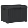 vidaXL Cutie de depozitare pentru grădină, antracit, 125 L, PP