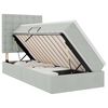 vidaXL Pat cu LED și saltea Gri deschis 90 x 190 cm Catifea