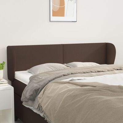 vidaXL Tăblie de pat cu aripioare maro 147x23x78/88 cm piele ecologică