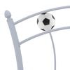 vidaXL Cadru de pat, cu model de fotbal, gri, 90 x 200 cm, metal