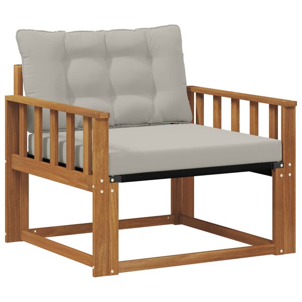 vidaXL Set de canapele de exterior Lemn solid de Acacia și Textilene