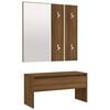 vidaXL Set de mobilier pentru hol, stejar maro, lemn prelucrat