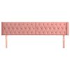 vidaXL Tăblie de pat cu aripioare roz 203x16x78/88 cm catifea