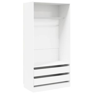 vidaXL Șifonier, alb, 100x50x200 cm, lemn prelucrat