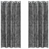 vidaXL Cortine din catifea 2 buc. Gri 245 x 140 cm Catifea