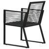vidaXL Set mobilier de exterior, 9 piese, negru, ratan PVC