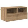 vidaXL Dulap TV de perete 60 x 30 x 30 cm Stejar Artizanal