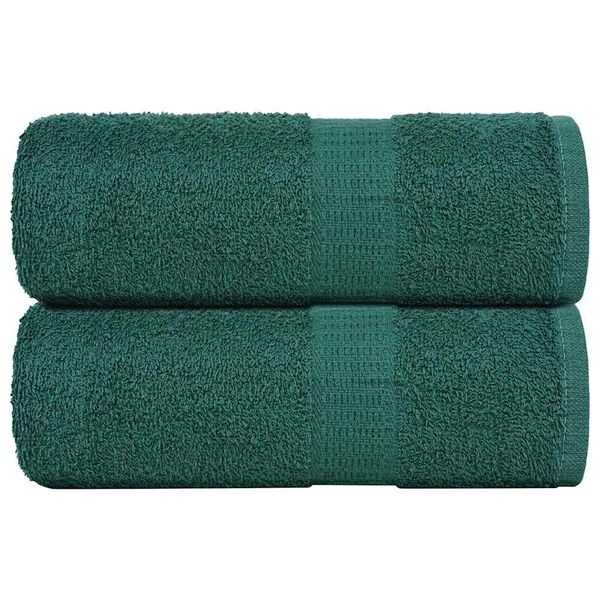 vidaXL Prosoape de baie, FROGN, 2 buc., verde, 30x30 cm, 360 g/m²
