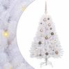 vidaXL Brad de Crăciun artificial 120 cm PVC și Oțel Alb