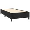 vidaXL Pat box spring cu saltea, negru, 100x200 cm, catifea