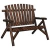 vidaXL Bancă de grădină cu 2 locuri, 119x85x98 cm, lemn masiv molid