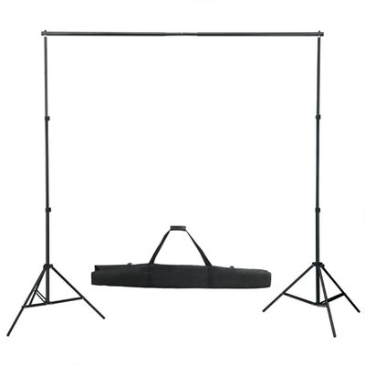 vidaXL Kit studio foto cu set de lămpi, fundal și reflector