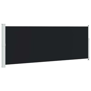 vidaXL Copertină laterală retractabilă de terasă, negru, 180x500 cm
