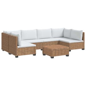 vidaXL 7 buc. Set de Lounge din Ratan cu Perne GENDT Ratan Natural