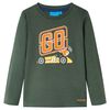 Tricou copii m&acirc;neci lungi, verde &icirc;nchis, 116