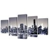 vidaXL Set de tablouri p&acirc;nză, monocrom, imprimeu New York Skyline, 200x100 cm