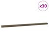 vidaXL Profile pentru marginea treptelor 30 pcs Maro 67 x 3 x 2 cm