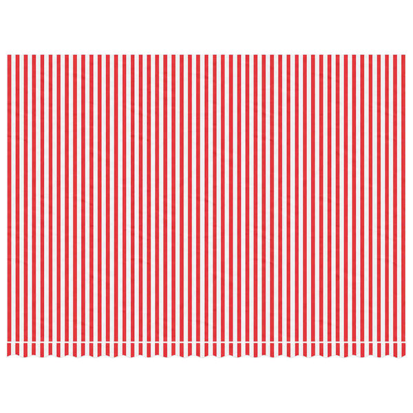 vidaXL P&acirc;nză copertină de rezervă, dungi roșii și albe, 5x3,5 m