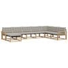 vidaXL Set de canapele de exterior 8 pcs Alb și gri deschis
