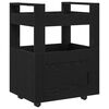 vidaXL Troler de Bucătărie Stejar negru 60 x 45 x 80 cm Lemn prelucrat