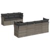 vidaXL Set canapele de grădină cu perne, 8 piese, gri, poliratan