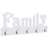 vidaXL Cuier de perete FAMILY, 74 x 29,5 cm