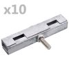 vidaXL Conector &icirc;n formă de U grilaj grădină, 10 seturi, argintiu