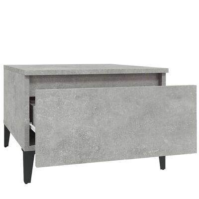 vidaXL Masă laterală, gri beton, 50x46x35 cm, lemn compozit