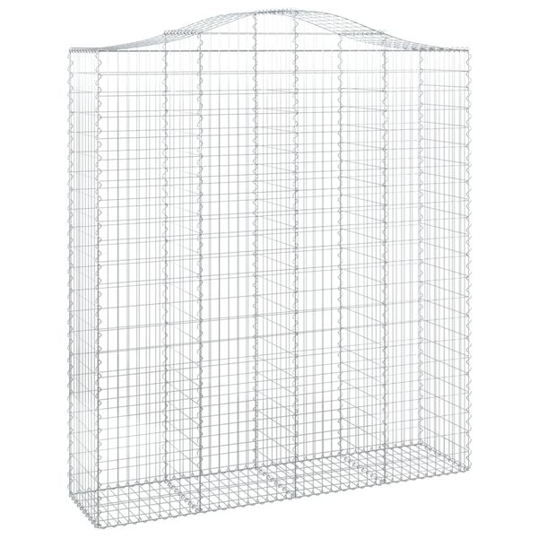 vidaXL Coșuri gabion arcuite, 15 buc 200x50x220/240cm, fier galvanizat