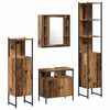 vidaXL Set de mobilier pentru baie 4 pcs Lemn Vechi Lemn compozit
