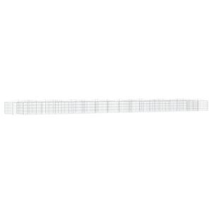 vidaXL Strat &icirc;nălțat cu gabion arcuit, 800x100x50 cm, fier galvanizat