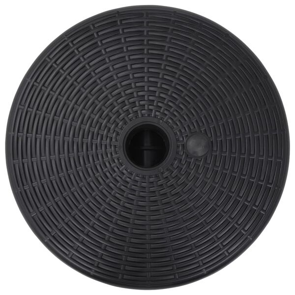 vidaXL Suport de umbrelă, negru, 24 L, umplere cu nisip/apă