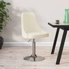 vidaXL Scaun de bucătărie pivotant, crem, material textil