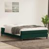 vidaXL Pat box spring cu saltea, Verde &icirc;nchis, 140x210 cm, catifea