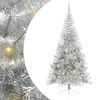 vidaXL Pom de Crăciun artificial pre-iluminat Argintiu 240 cm PET