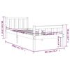 vidaXL Cadru de pat mic single, 75x190 cm, lemn masiv