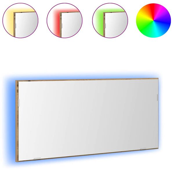 vidaXL Oglindă stejar artizanal 80 x 37 cm Sticlă și Lemn Ingineresc