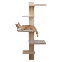 Kerbl Ansamblu pentru pisici „Timber Wall”, 150 cm, natural și taupe