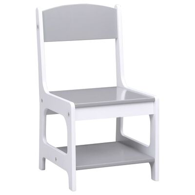 vidaXL Masă pentru copii, cu 2 scaune, alb, MDF